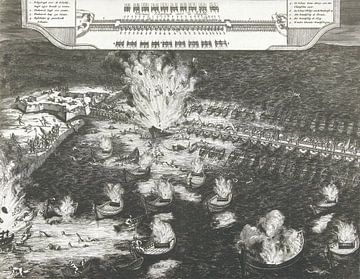 Sprengung der Schiffsbrücke in der Schelde, 1585