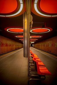 Fotografie Belgien Architektur - Die U-Bahn Station Pannenhuis der LIne 6 in Brüssel von Ingo Boelter