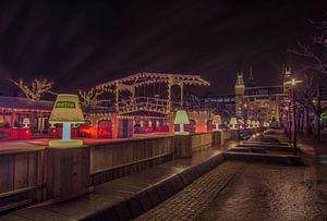 Ophaalbrug met schaatsbaan bij Museumplein  van Ardi Mulder