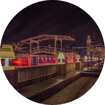 Ophaalbrug met schaatsbaan bij Museumplein  van Ardi Mulder