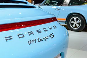 Porsche 911 Targa 4S sportwagen detail en klassieke Porsche 911 Targa van Sjoerd van der Wal Fotografie