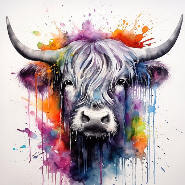 Farbenfrohes Porträt von Wunderbare Kunst