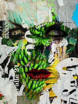 The face and green bananas von Gabi Hampe
