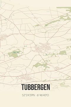 Vintage landkaart van Tubbergen (Overijssel) van MijnStadsPoster