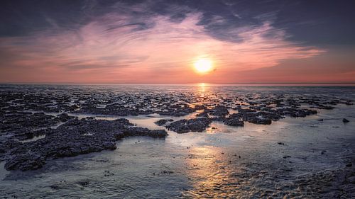 Wattenmeer bei Sonnenuntergang