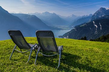 "Zusammen" genießen von den Blick über den Vierwaldstättersee, Schweiz. von Kaj Hendriks