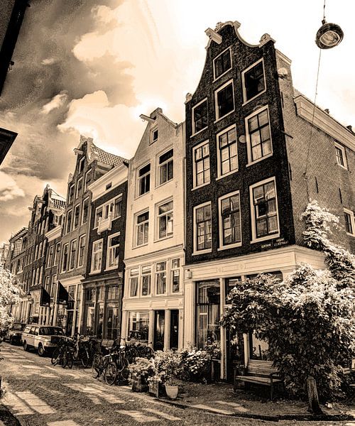Jordaan Amsterdam Nederland Sepia van Hendrik-Jan Kornelis