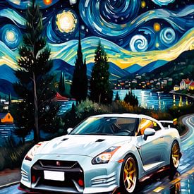 De Nissan GT-R R35 - editie Sterrennacht van MIROKKU