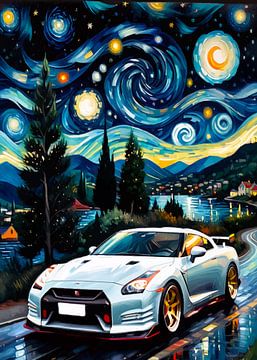 De Nissan GT-R R35 - editie Sterrennacht van MIROKKU