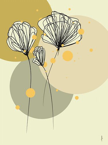 Fleurs d'été sous une pluie chaude