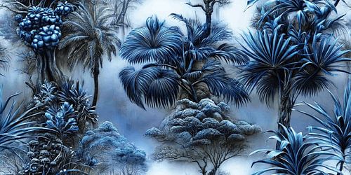 Blue Jungle | Wall Wallpaper