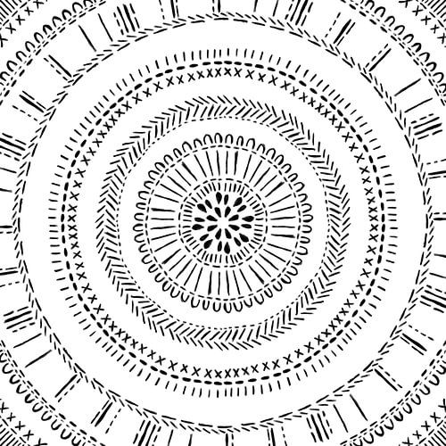 Modern minimalistic boho - African native print