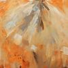 Impressionistische Tänzerin Orange von ARTEO Gemälde