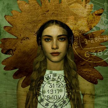 Pop-Art Beauty Herfst Goud Bloem