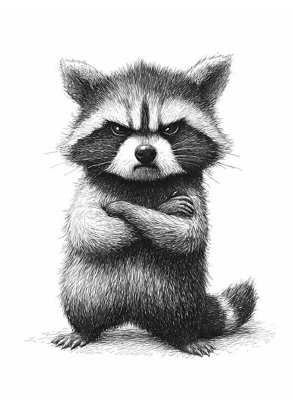 Raccoon - Anger in the fur by HyggeHavn