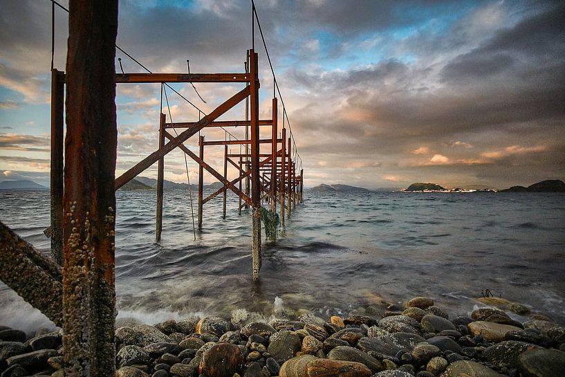 The old dock on Godøy, Norway by qtx