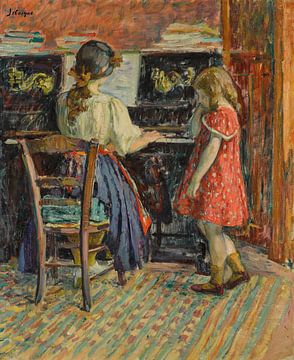 De pianoles (Marthe en Nono) (circa 1907) van Peter Balan