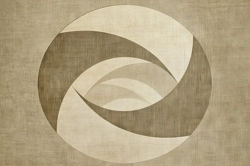 Abstrait scandinave sur lin naturel