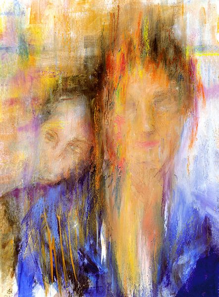 Together we are strong! ( 2) Mixed medium, hand-painted. by Ineke de Rijk