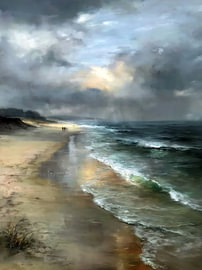 Winterliche Meereslandschaft von JBJart Justyna Jaszke
