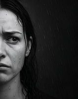 Emotion profonde d'une femme