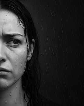 Tiefe Emotion einer Frau