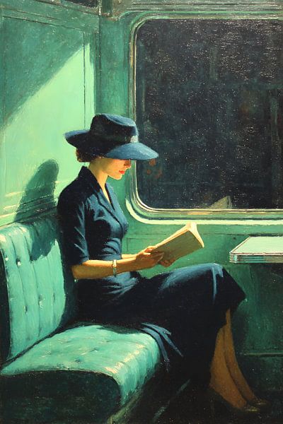 Stylish travellers on the train by Skyfall
