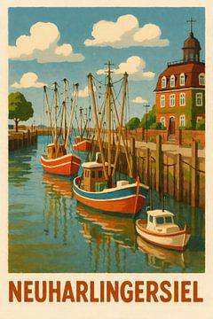 Neuharlingersiel - idyllic harbour in the fishing village by Sabine Wagner