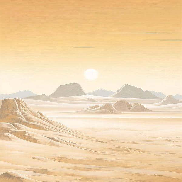 Peinture beige Murmures doux de la nature par Peintures accrocheuses