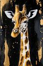 Abstract giraffe with gold accents by Imperial Art House thumbnail