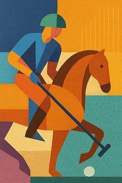 Ein geometrisches Kunstwerk des Polosports. von Johannes