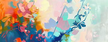 Bloem abstract decor van Abstract Schilderij