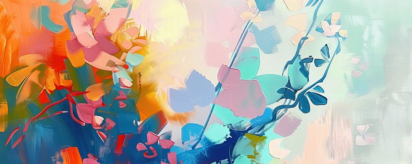 Décor abstrait de fleurs par Peinture Abstraite