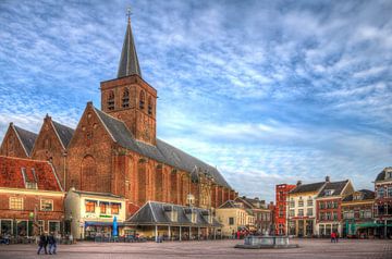 Hof et l'église St. Joris historique d'Amersfoort sur Watze D. de Haan
