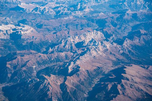 Luchtfoto van de Zuid-Tiroolse Alpen