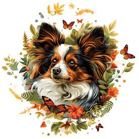 Papillon met vlinders van Pixelbull Design