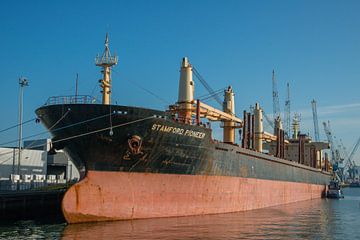 De schepen in de Waalhaven van Rotterdam van scheepskijkerhavenfotografie