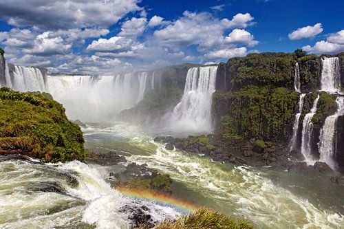 The Iguazu Falls between Argentina and Brazil