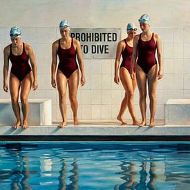 Schwimmer am Beckenrand von Jan Keteleer