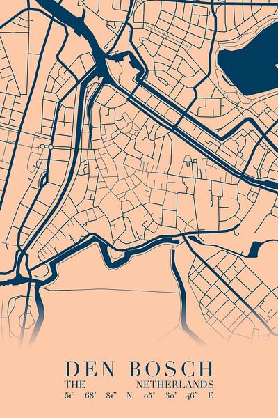 City map Den Bosch by Walljar