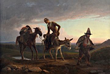 Don Quichots eerste rit naar huis, Wilhelm Marstrand.