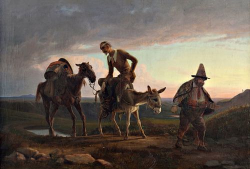 Don Quixote's First Ride Home, Wilhelm Marstrand