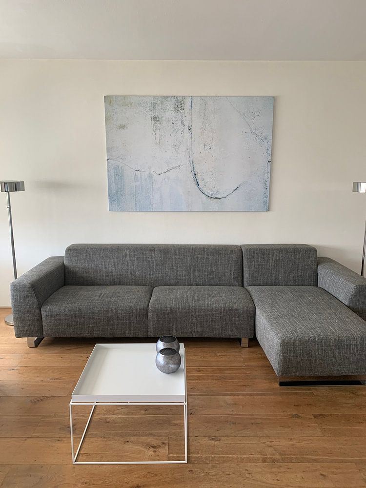 Muurabstract in wit - 2  van Hans Kwaspen 