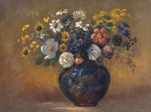 Wilde Blumen in einer Vase, Odilon Redon