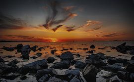 Sonnenuntergang an der Westerschelde von Brian Morgan