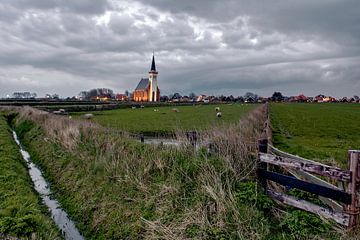 Menaçant l'Eglise du Ciel Den Hoorn Texel sur Ronald Timmer