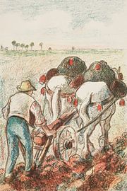 Camille Pissarro – Der Pflug (1901) von Timeless Artworks