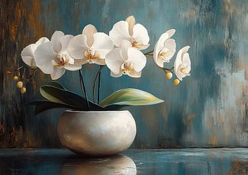 Orchids Still Life Modern by Art Whims
