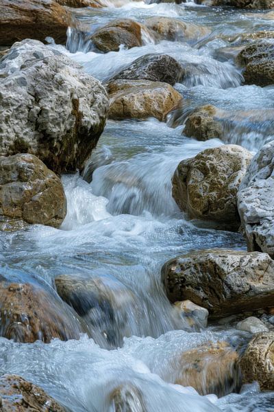 Clapotis sur la rive rocheuse d'un ruisseau par Poster Art Shop