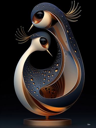 sculptuur uit dier en mens